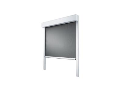 Store vertical extérieur Ambio Zip caisson blanc et toile oursin