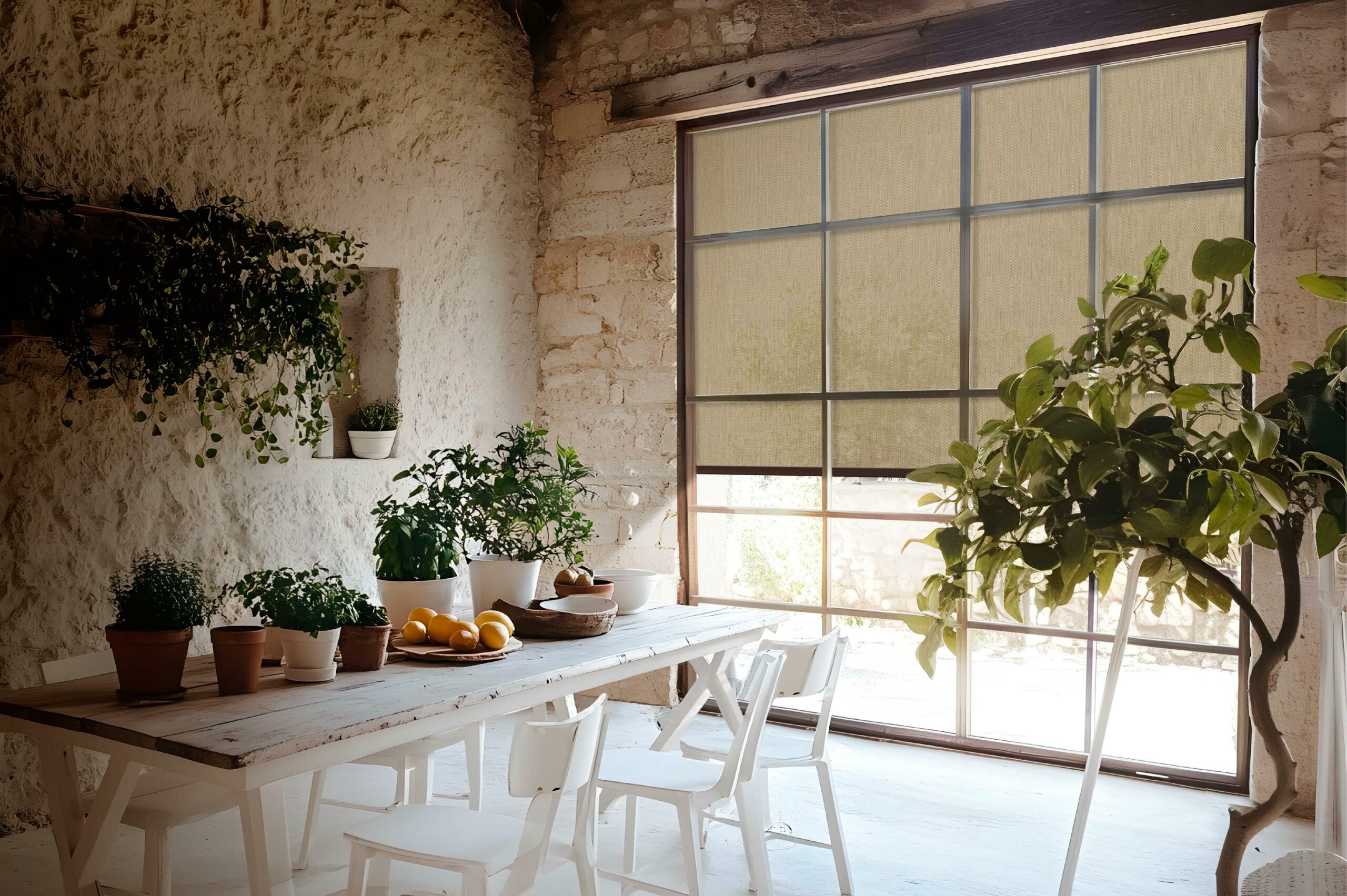 Store vertical zippé -Ambio zip-Naturel