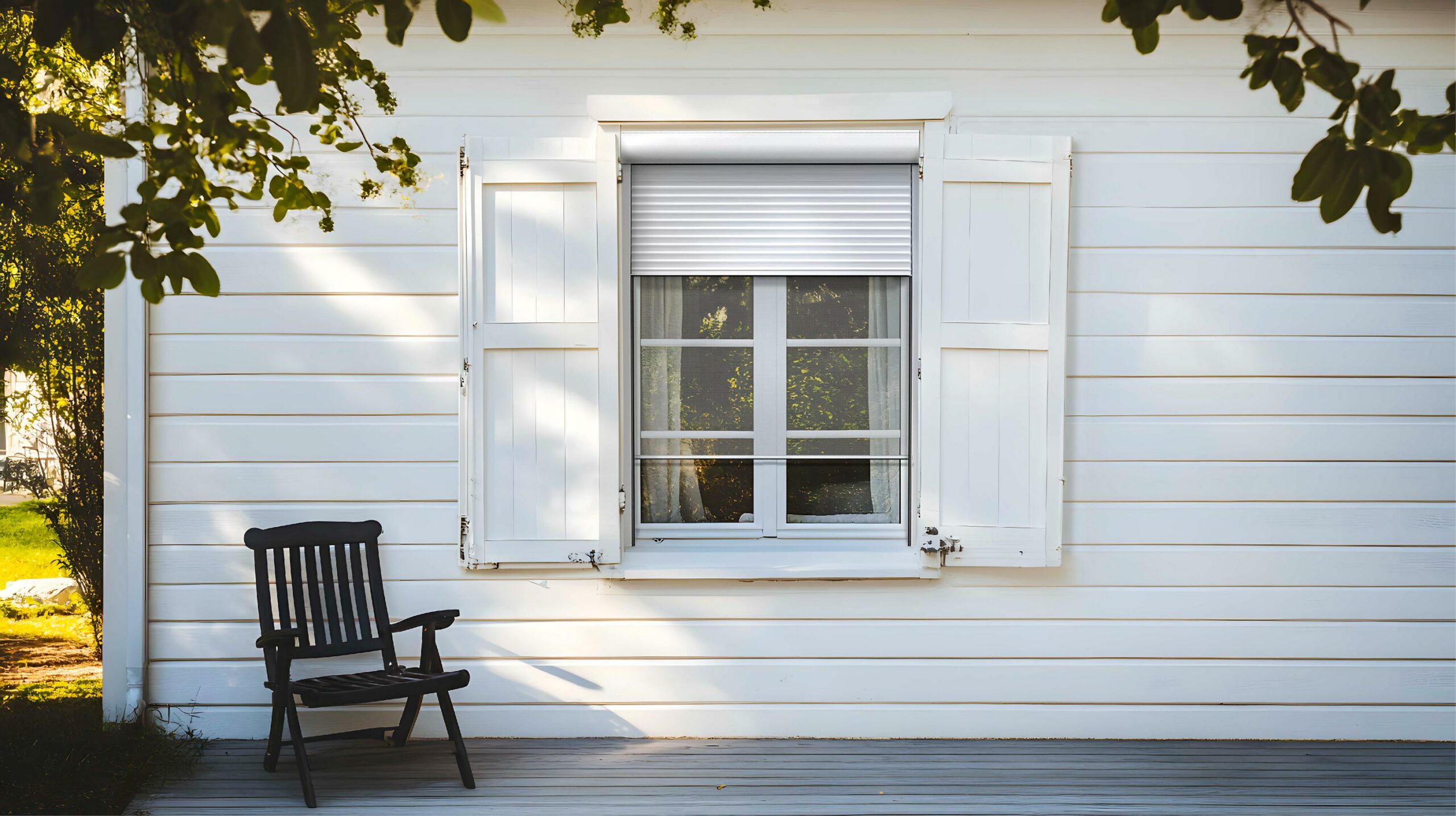 Volet roulant renovation horizon solaire Moustiquaire-Ev39-Blanc
