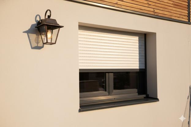 Facade avec volet roulant